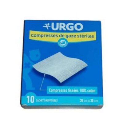 A-145-2.jpg URGO COMPRESSES DE GAZE STERILES 30CM * 30 CM 10 SACHETS
