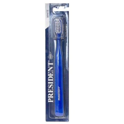 A-160-1.jpg PRESIDENT BROSSE A DENTS MEDIUM WHITE