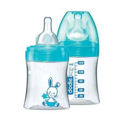 A-251.jpg DODIE BIBERON ANTI COLIQUE TETINE RONDE 3 VITESSES + 150ML LAGOON VALENTIN 0-6 M