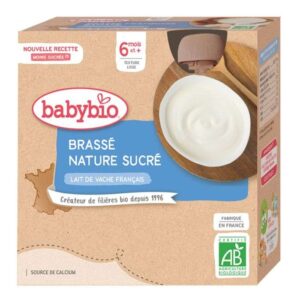 BABYBIO BRASSE NATURE SUCRE 6 MOIS + PACK DE 4