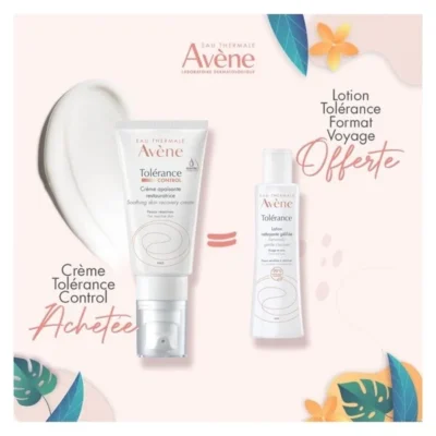 Pack Avène tolérance control crème + Tolérance lotion 100 ml offerte