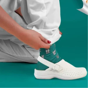 Sabot Médical Simple Confort avec Bride de Maintien Réglable – Blanc – Femme et Homme – 41 – Bercama